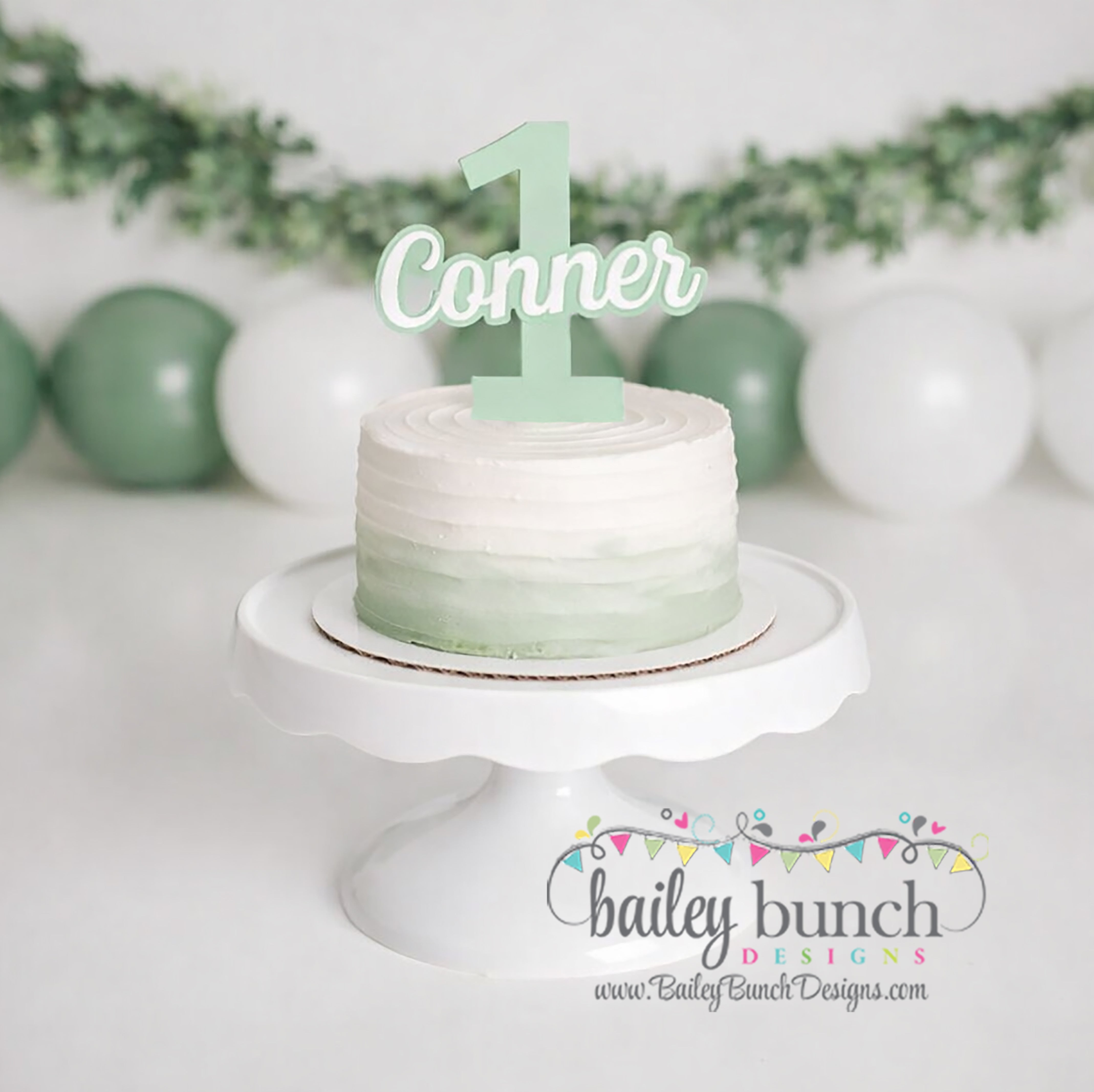 Personalized Cake Toppers with Age and Name