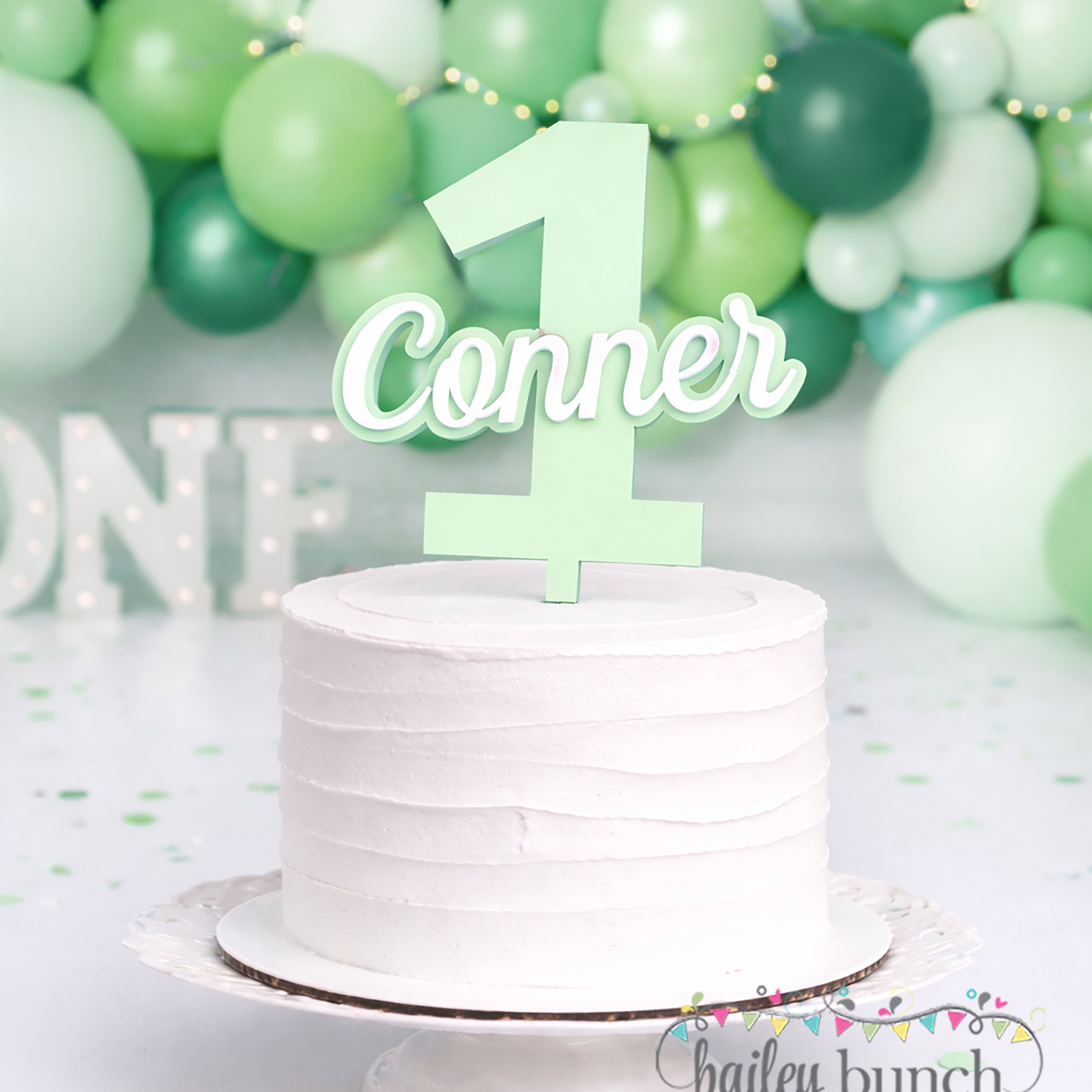 Personalized Cake Toppers with Age and Name