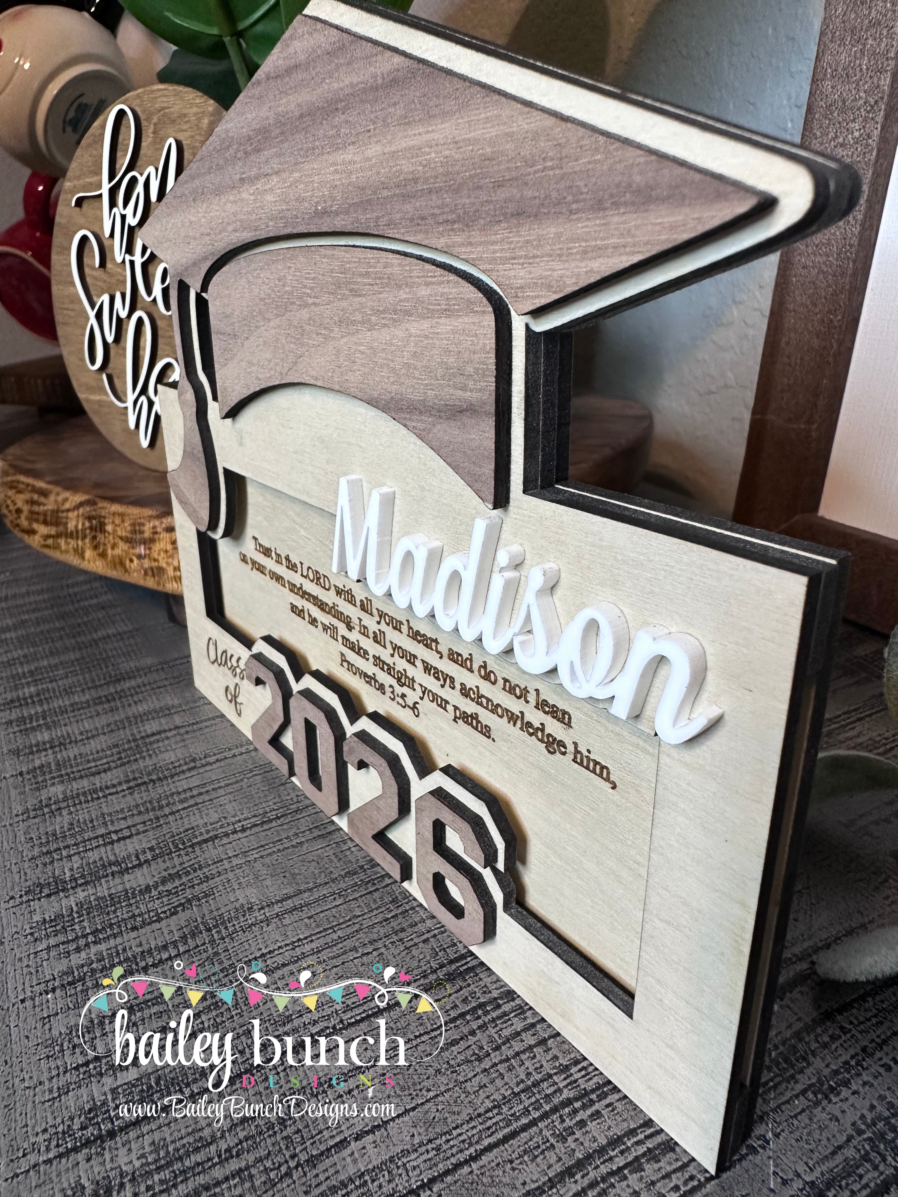 Graduation Gift Money Holder, 2026, personalized with name.