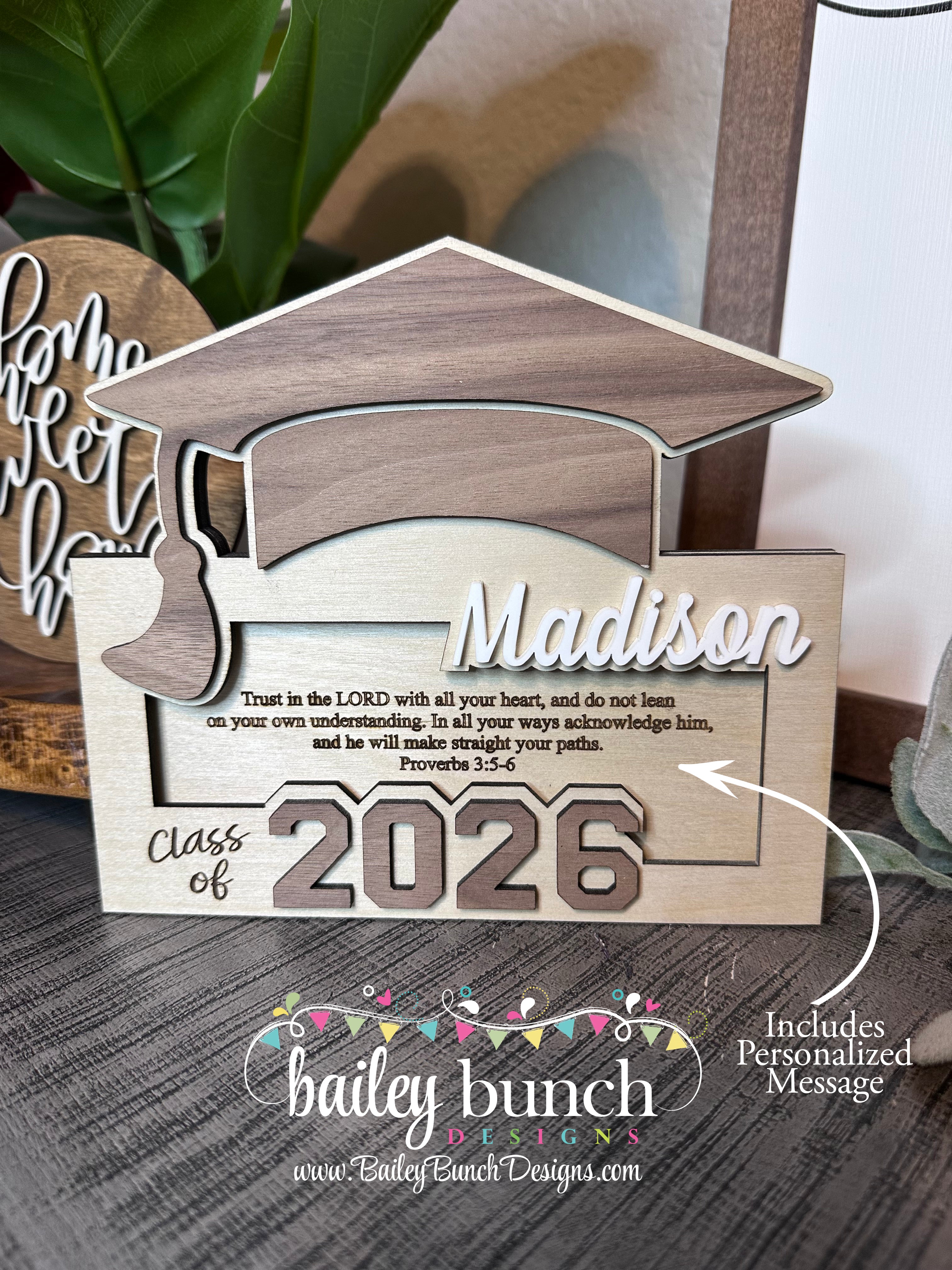 Graduation Gift Money Holder, 2026, personalized with name.