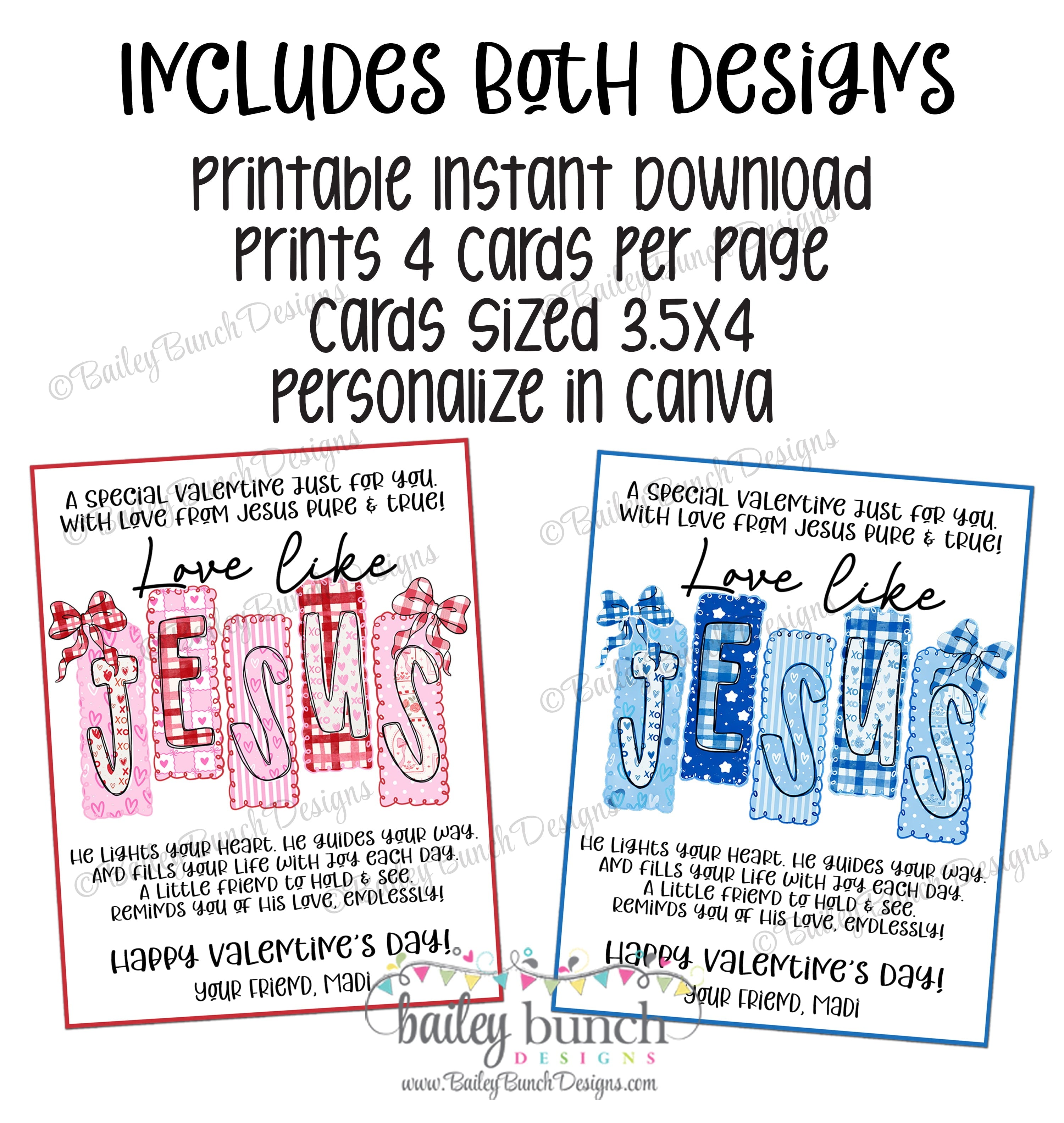 Valentine Exchange Cards Jesus Theme Religious Printable Digital Download Sunday School Activity Christian Classroom Collection Faith Based Children Ministry Resource Love Message Holiday Celebration Church Event Kids Party Favor