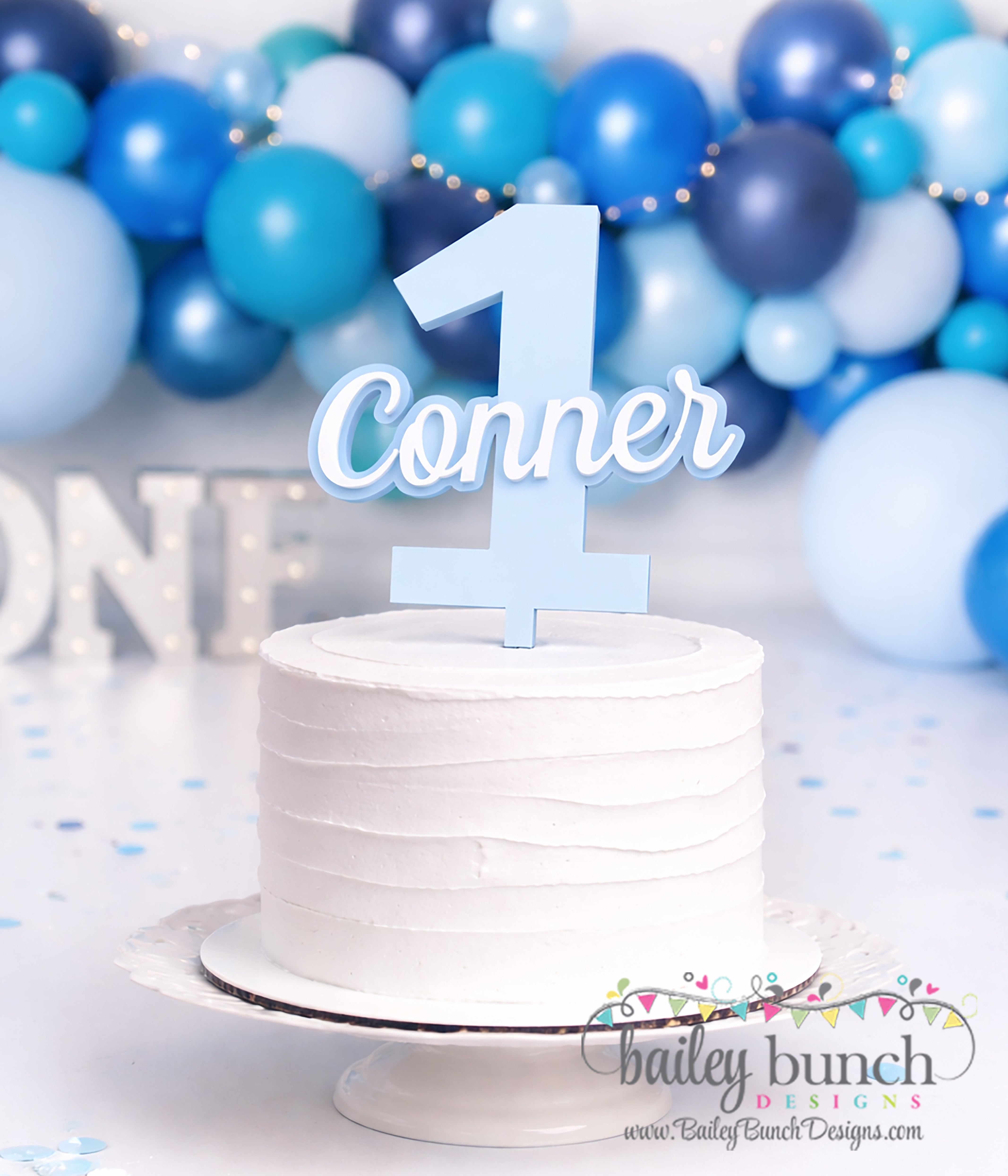 Personalized Cake Toppers with Age and Name