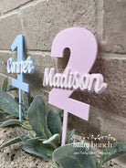 Personalized Cake Toppers with Age and Name