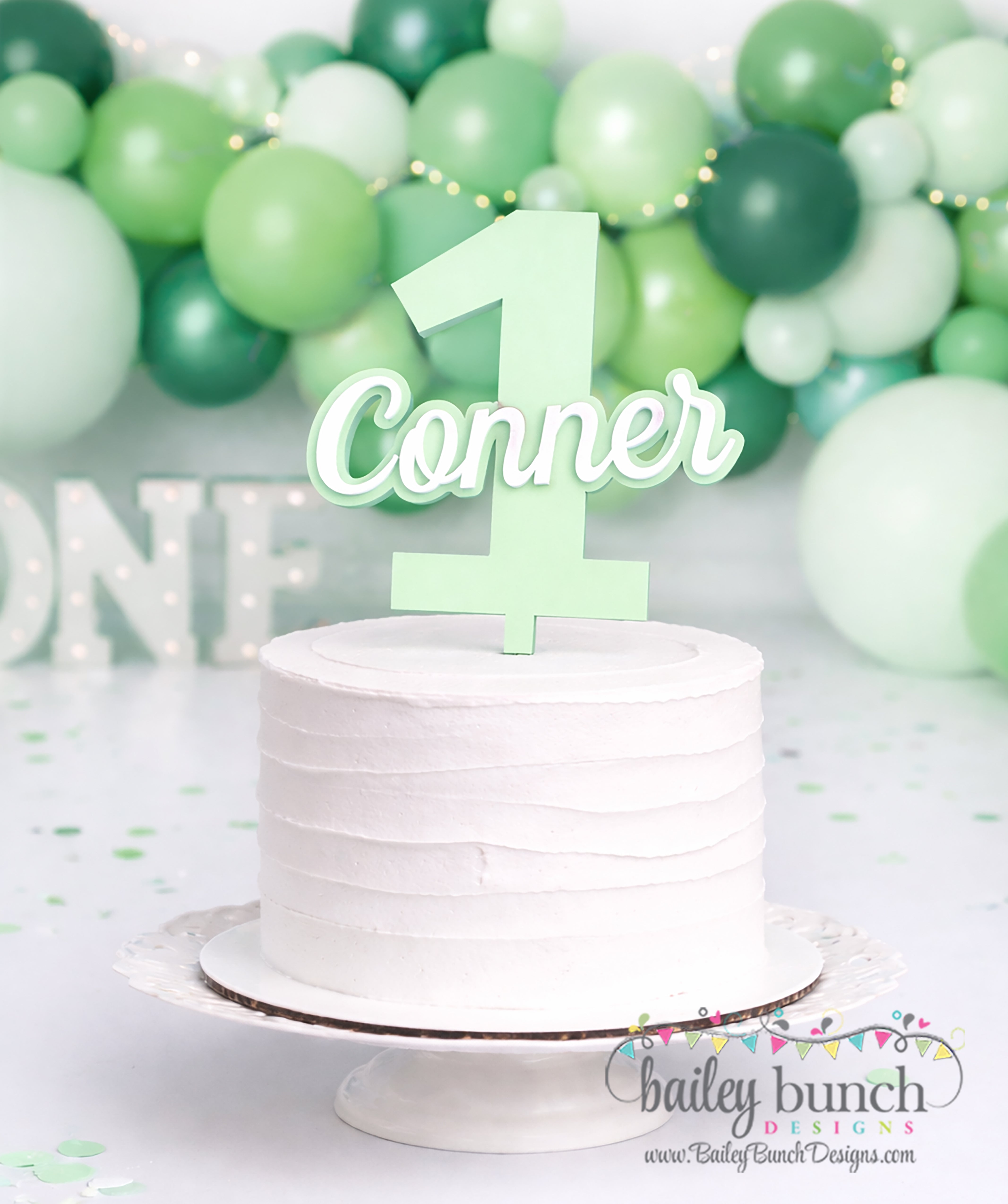 Personalized Cake Toppers with Age and Name