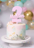 Personalized Cake Toppers with Age and Name