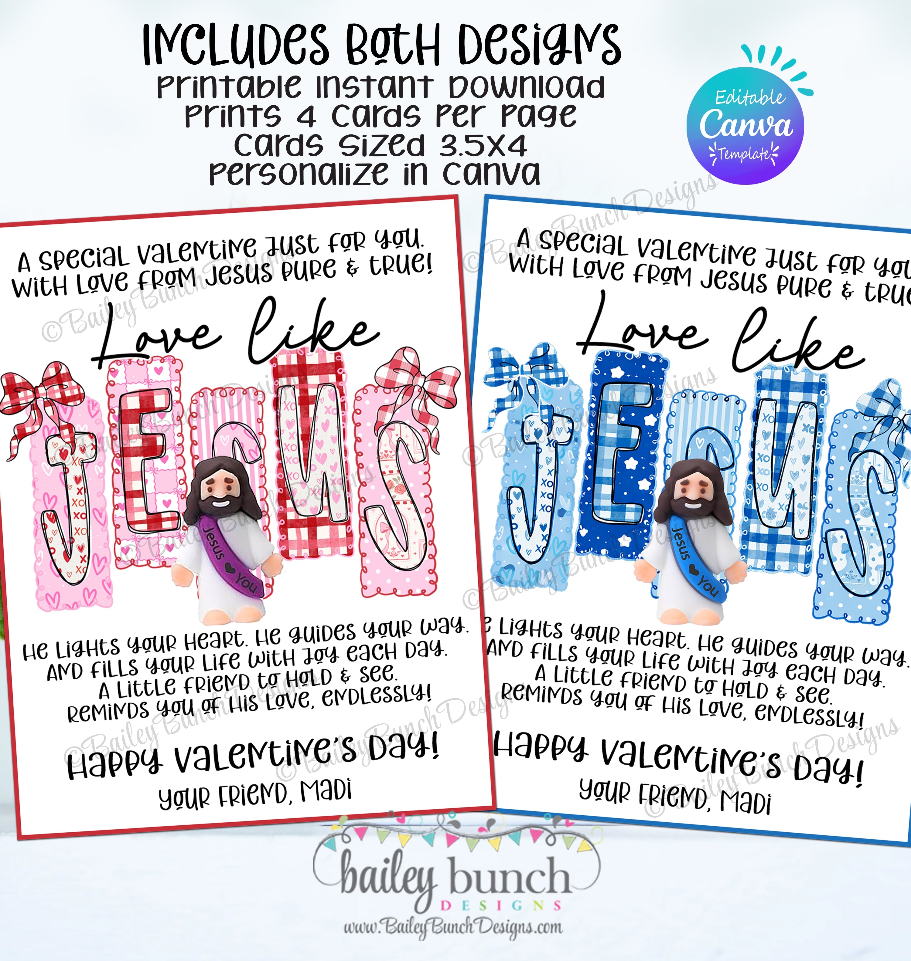 Jesus Valentine Card Sunday School Exchange Religious Printable Faith Based Christian Classroom Digital Download Children Ministry Resource Valentine Collection Love Theme Holiday Celebration Church Activity Kids Party Favor Instant Access